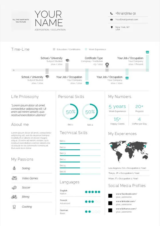 cv gratuit inforgraphiste