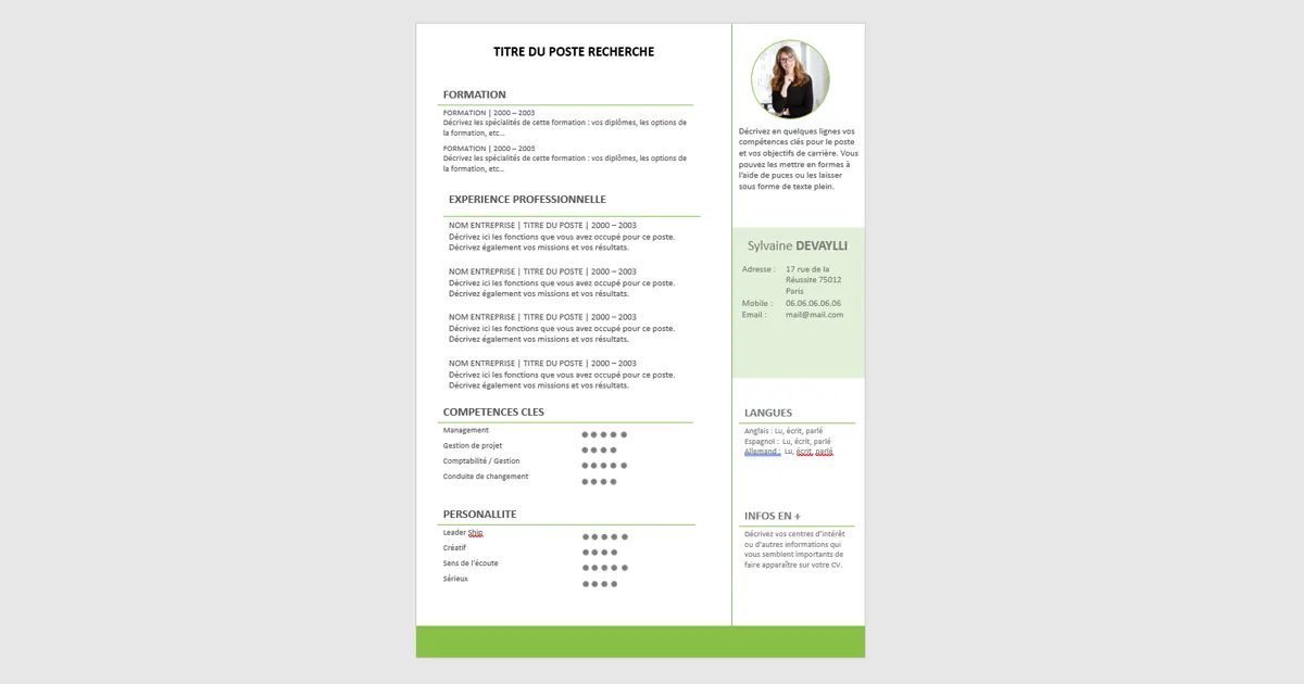 modele-cv-vert-claire