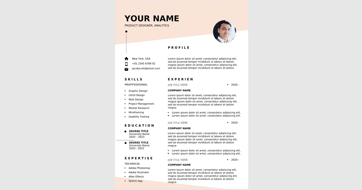 cv moderne gratuit saumon
